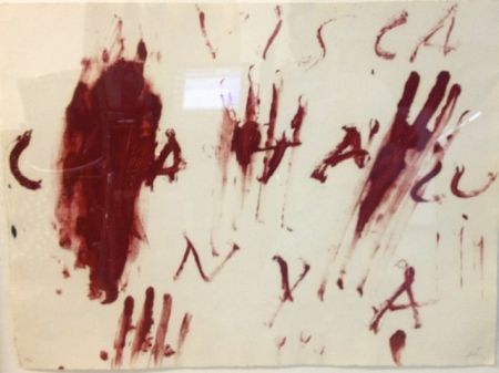 Aguafuerte Tàpies - Visca Catalunya