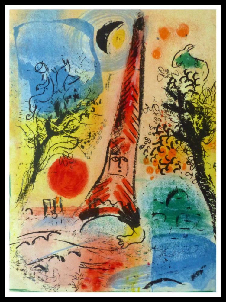 Litografía Chagall - VISION DE PARIS