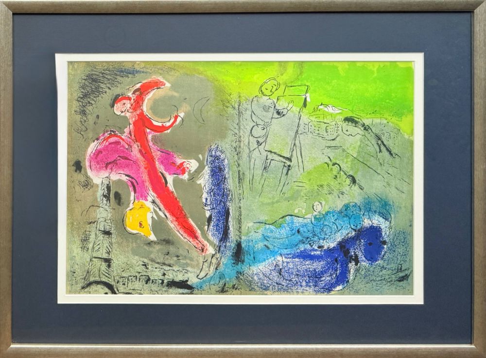Litografía Chagall - Vision de Paris
