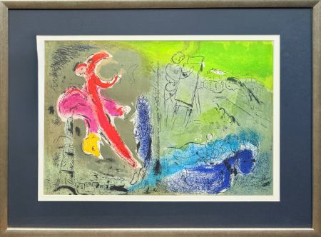 Litografía Chagall - Vision de Paris