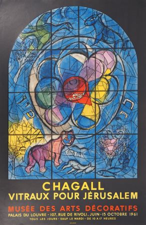 Libro Ilustrado Chagall - Vitraux de Jérusalem, Tribu de Benjamin