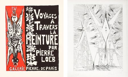 Aguafuerte Lam - VOYAGE À TRAVERS LA PEINTURE. La première gravure de Wifredo Lam (numérotée et signée, 1946)