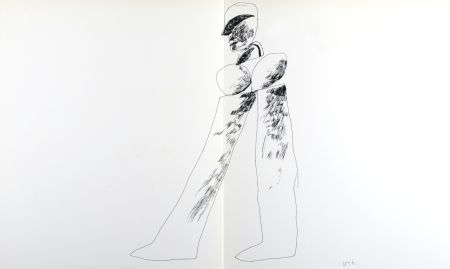 Litografía Hockney - Walking Man, 1964