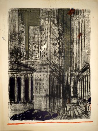 Litografía Varlin (Guggenheim, Willy) - Wall-Street