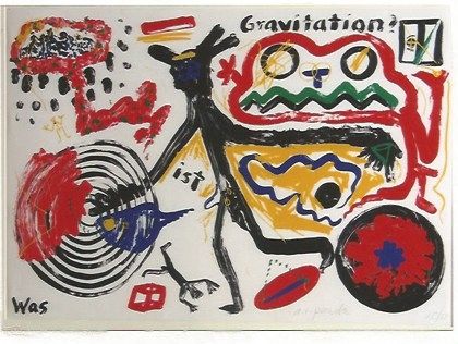 Serigrafía Penck - Was ist Gravitation