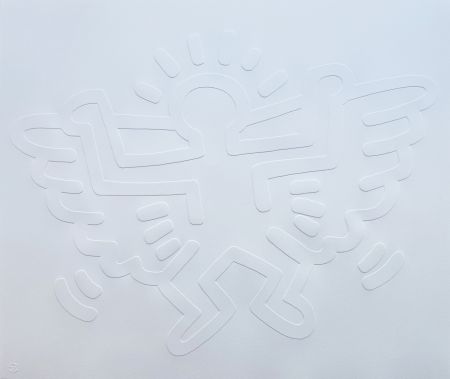Serigrafía Haring - White Icons (C) - Winged Angel