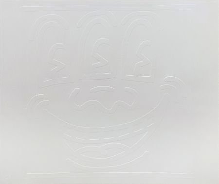 Serigrafía Haring - White Icons (E) - Three Eyed Man