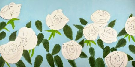 Litografía Katz - White Roses