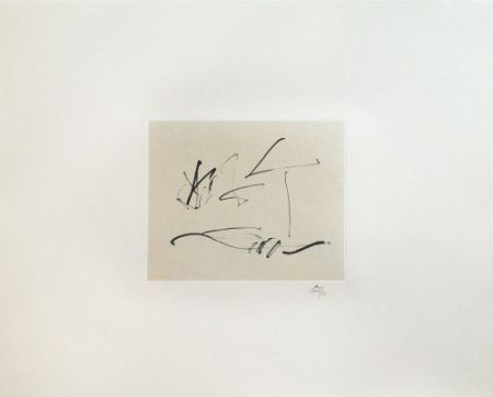 Litografía Motherwell - Wind (from Octavio Paz suite)