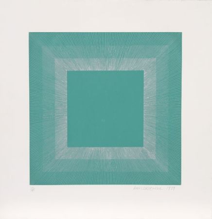 Aguatinta Anuszkiewicz - Winter Suite (Green with Silver)