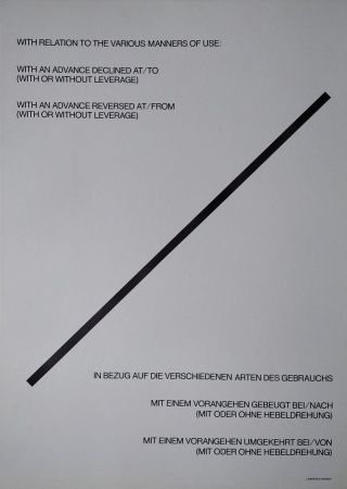 Litografía Weiner - „With relation to the various manners of use: with an advance declined at/to (with or without leverage). With an advance reversed at/from (with or without leverage)