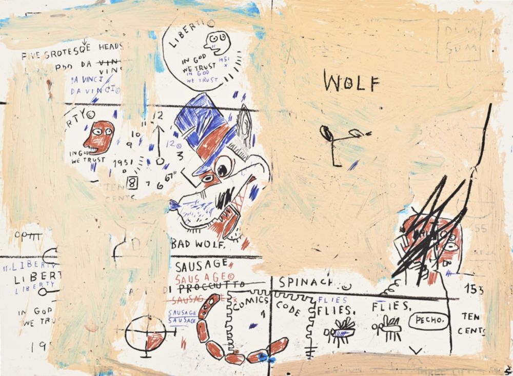 Serigrafía Basquiat - Wolf Sausage