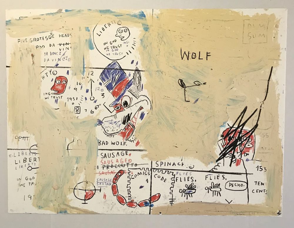 Serigrafía Basquiat - Wolf Sausage