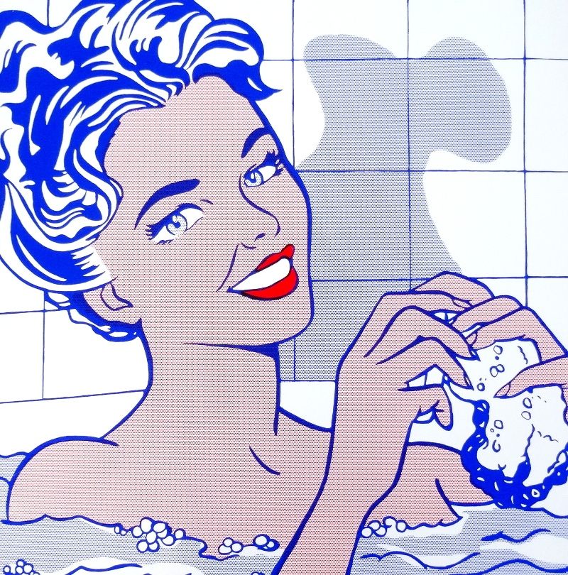 Serigrafía Lichtenstein - Woman in bath