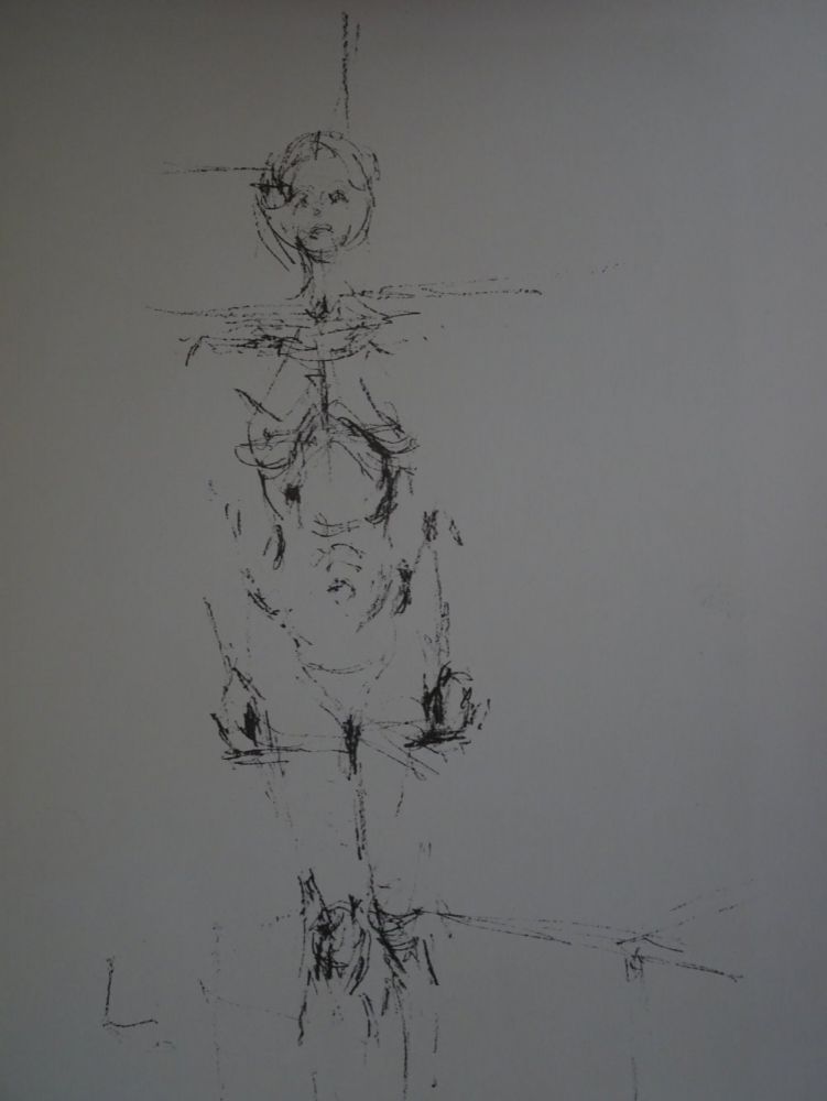 Litografía Giacometti - Woman standing