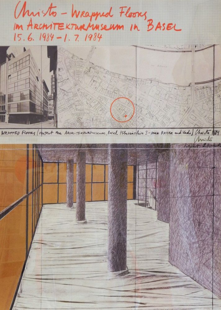 Cartel Christo - Wrapped floors Architekturmuseum Basel