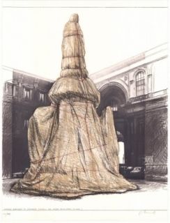 Litografía Christo - Wrapped Monument to Leonardo