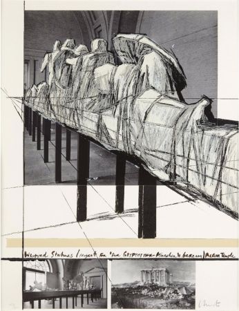 Serigrafía Christo & Jeanne-Claude - WRAPPED STATUES