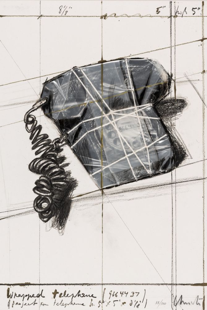 Litografía Christo & Jeanne-Claude - Wrapped Telephone