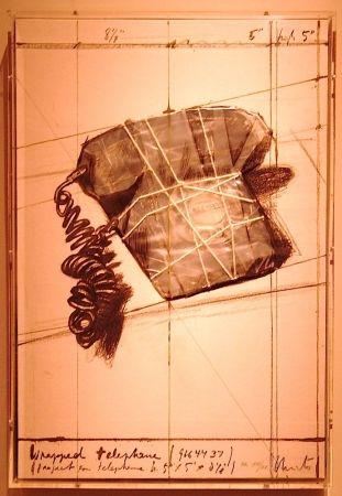 Litografía Christo - Wrapped Telephone