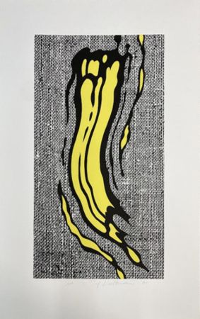 Grabado Lichtenstein - Yellow Brushstroke