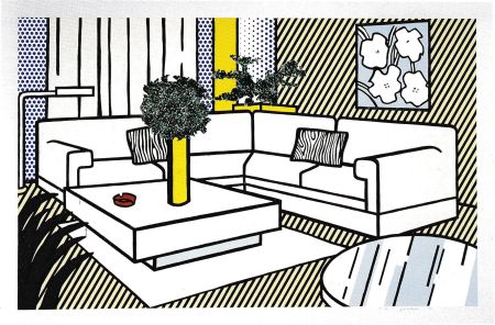 Serigrafía Lichtenstein - Yellow Vase, from Interior Series