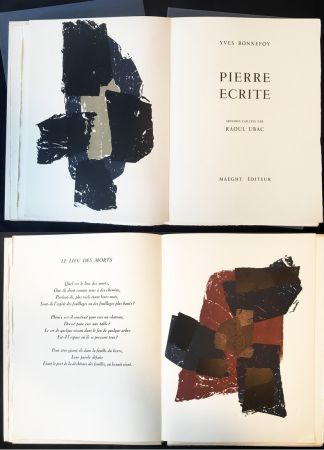 Libro Ilustrado Ubac - Yves BONNEFOY . PIERRE ÉCRITE. Ardoises taillées par Raoul Ubac