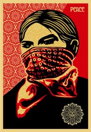 Serigrafía Fairey - Zapatista Woman. Large Format