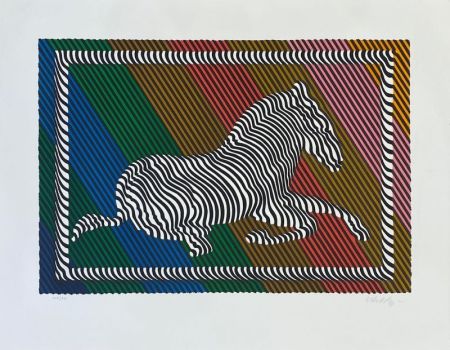 Litografía Vasarely - Zebra 3 