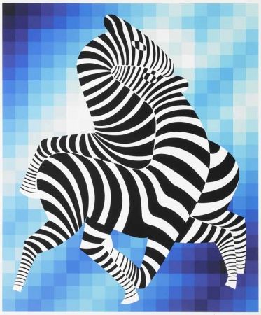 Serigrafía Vasarely - Zebras