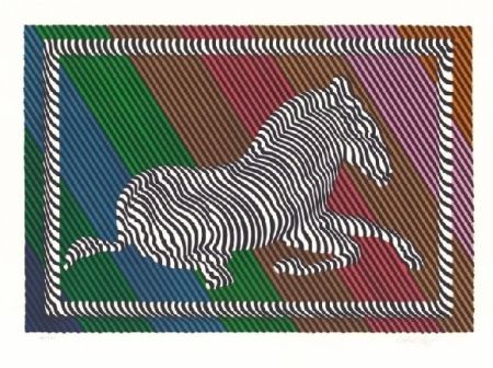 Litografía Vasarely - Zebre