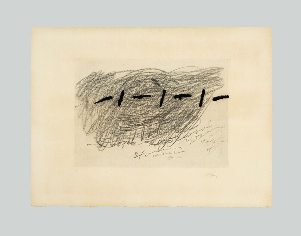 Grabado Tàpies - Écriture