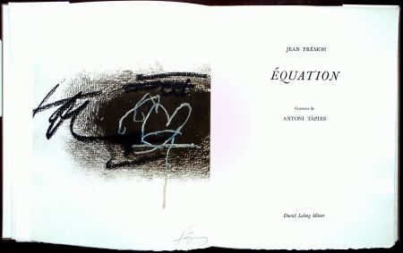 Libro Ilustrado Tàpies - Équation - Galerie Lelong
