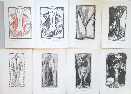 Aguatinta Alechinsky - Ces Robes qui m'evoquaient Venise. 12 numbered and handsigned aquatints