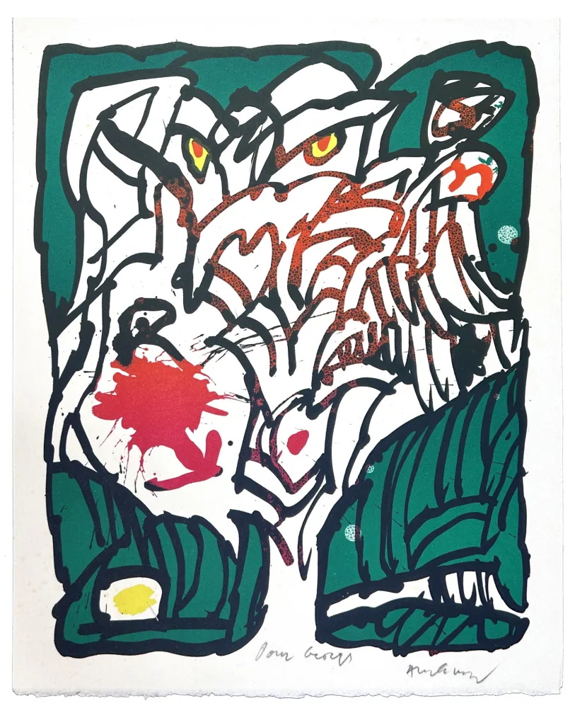 Litografía Alechinsky - Hommage à Giorgio Soavi