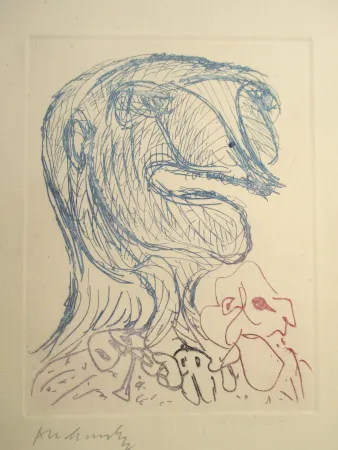 Grabado Alechinsky - Quelques vieilles lignes X