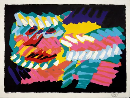 Litografía Appel -  About A Cat, 1978 - Hand-signed!