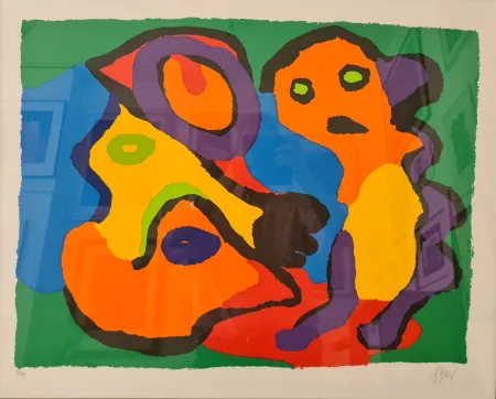 Litografía Appel - Enfant et chien 