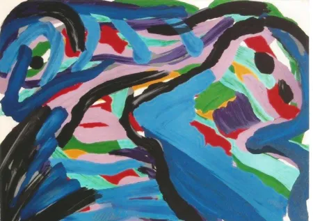 Litografía Appel - Floating in a landscape