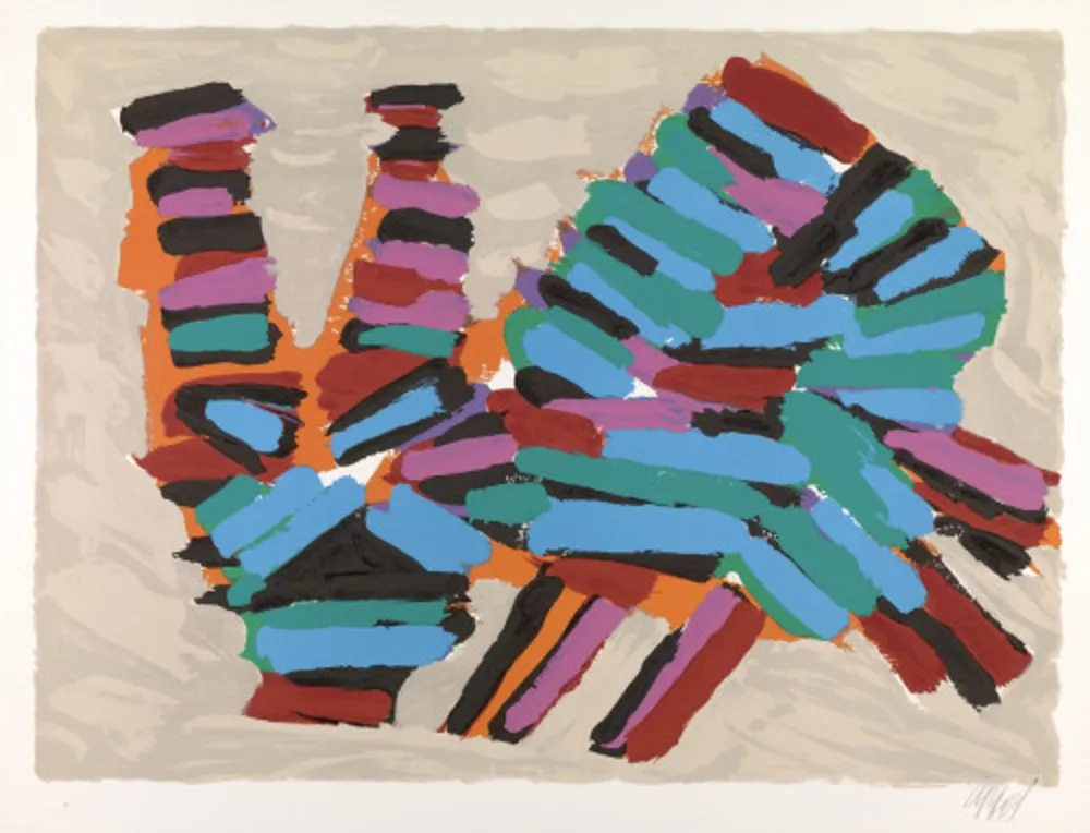 Litografía Appel - Frightened Cat