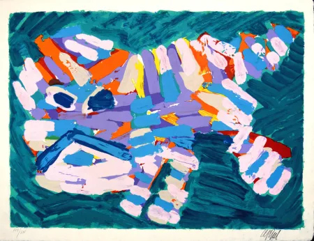 Litografía Appel - Stalking Cat, 1978 - Hand-signed!