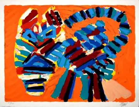 Litografía Appel - Sunshine Cat, 1978 - Hand-signed!