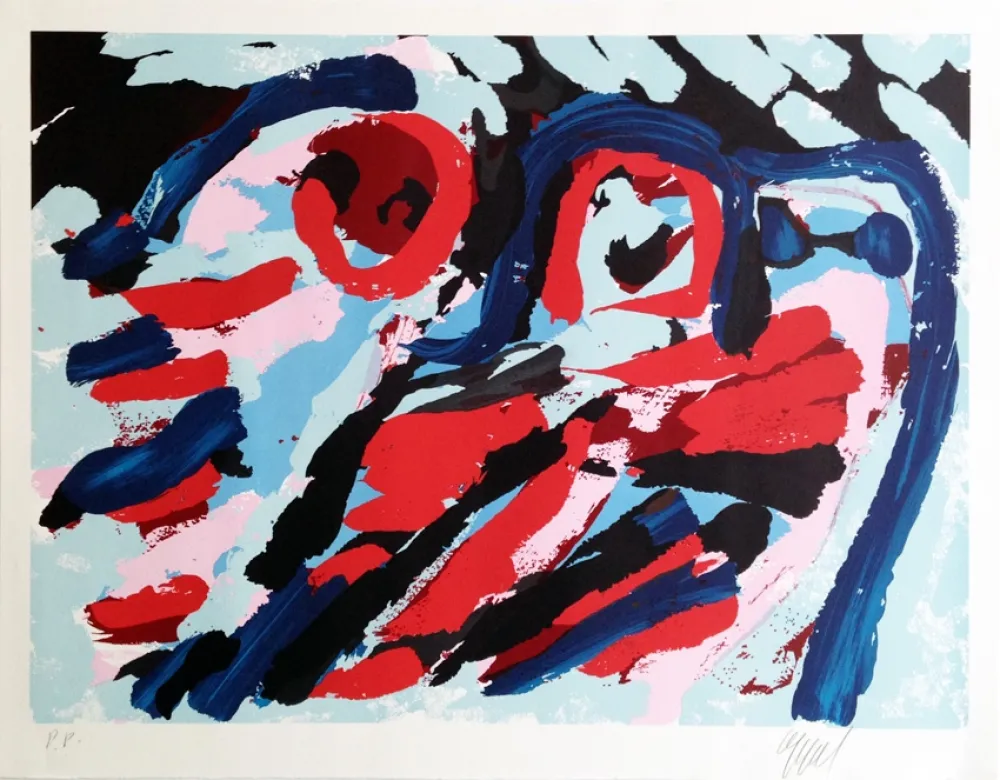 Serigrafía Appel - Three smiling faces 