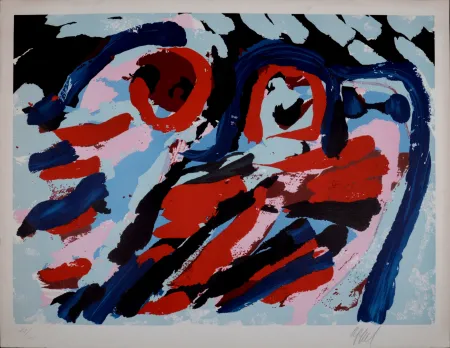 Litografía Appel - Three Smiling Faces, 1979 - Hand-signed!