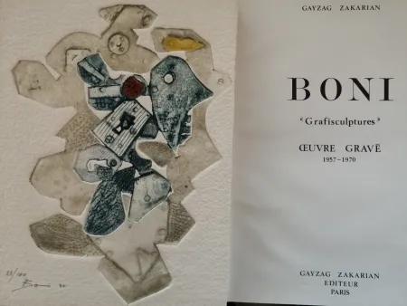 Libro Ilustrado Boni - Grafisculptures - Oeuvre gravé - 1957 - 1970