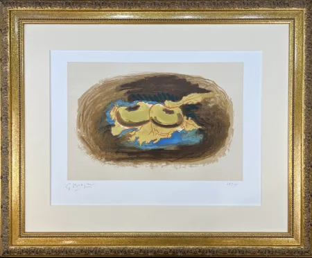 Litografía Braque - Pommes et feuilles