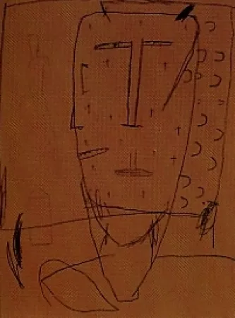 Litografía Brown - Self portrait 4