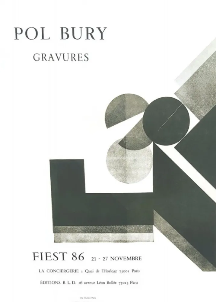 Cartel Bury - Affiche Pol Bury