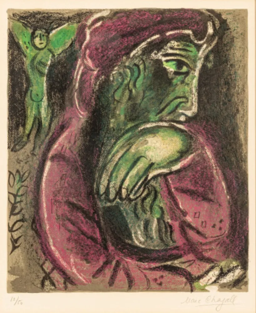 Litografía Chagall - Job in Despair