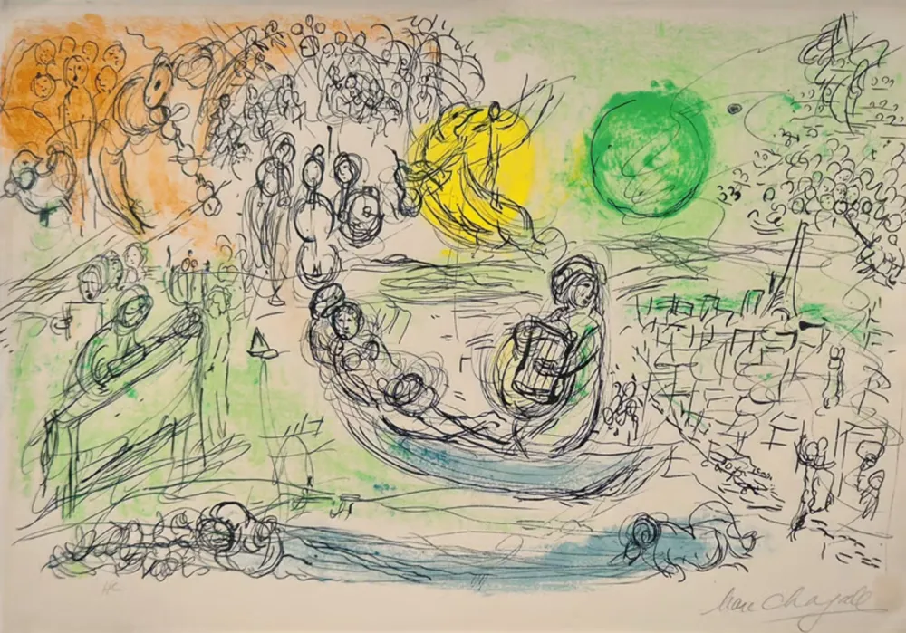 Litografía Chagall - The Concert